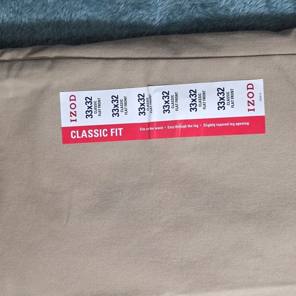 Izod Beige Performance Stretch Pants - Picture 4 of 5